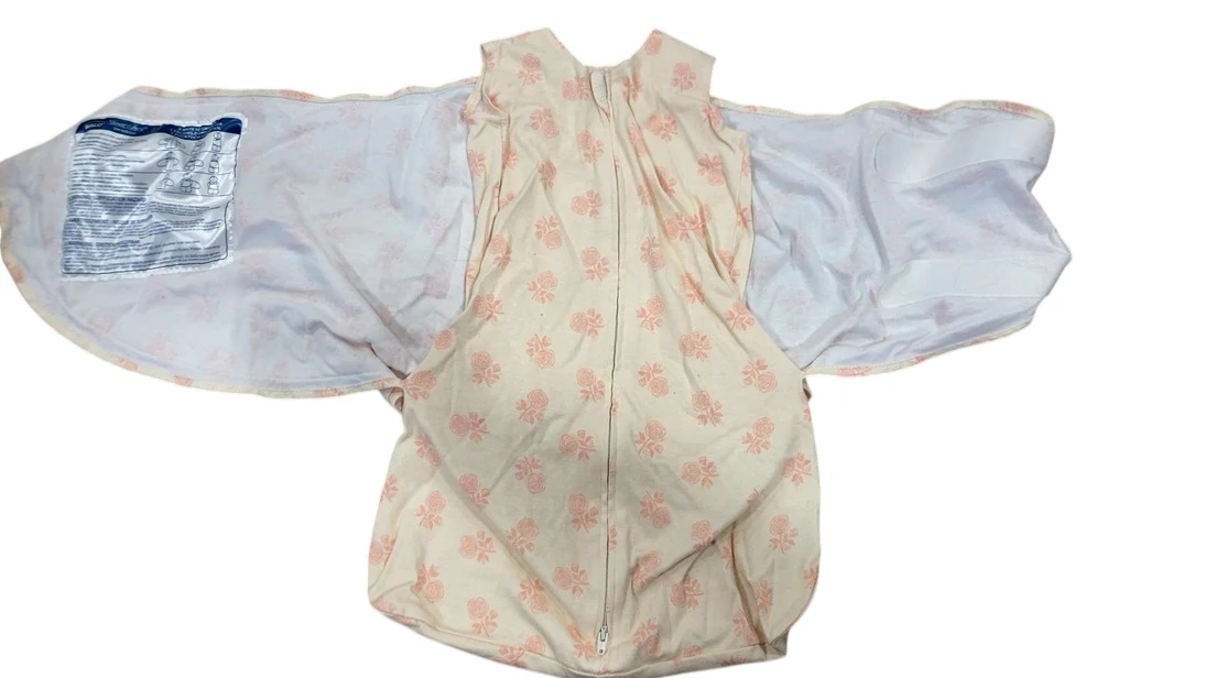 Halo SleepSack Swaddle, Newborn, Watercolor Rose Toss Blush - Image 3