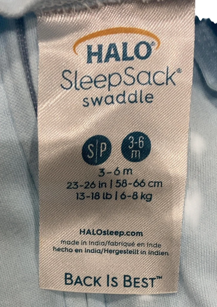Halo SleepSack Swaddle, Small, Baby Blue - Image 2