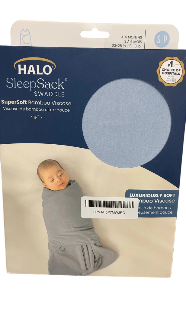 Halo SleepSack Swaddle, Small, Baby Blue - Image 2
