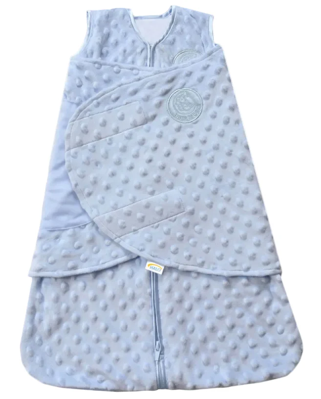 Halo SleepSack Swaddle, Small, Blue Plushy Dot