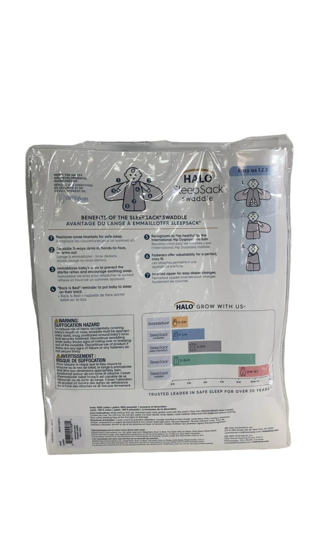Halo SleepSack Swaddle, Small, Stardust - Image 4
