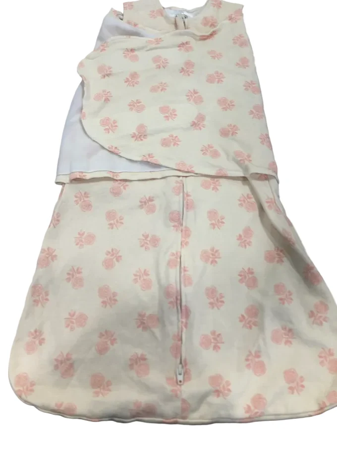 Halo SleepSack Swaddle, Small, Watercolor Rose Toss Blush - Image 3