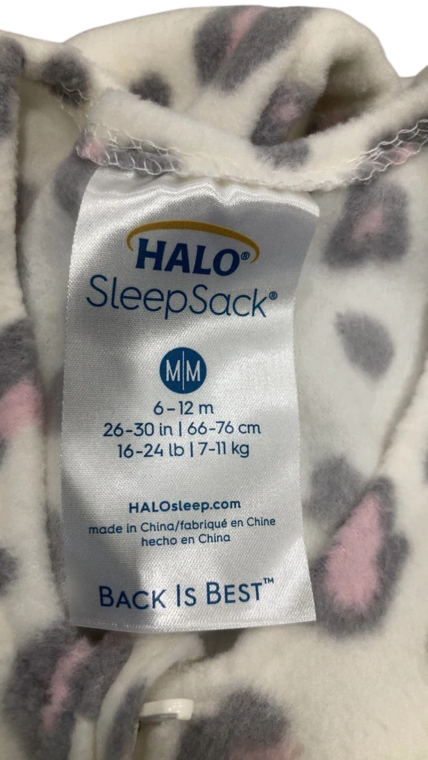 Halo Sleepsack Wearable Blanket, Leopard Pink, Medium (6-12 Months) - Image 3