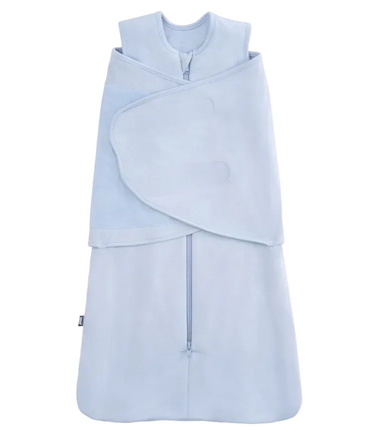 Halo SuperSoft SleepSack Swaddle, Blue Fog, Newborn