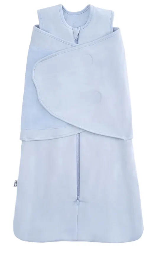 Halo SuperSoft SleepSack Swaddle, Blue Fog, Newborn