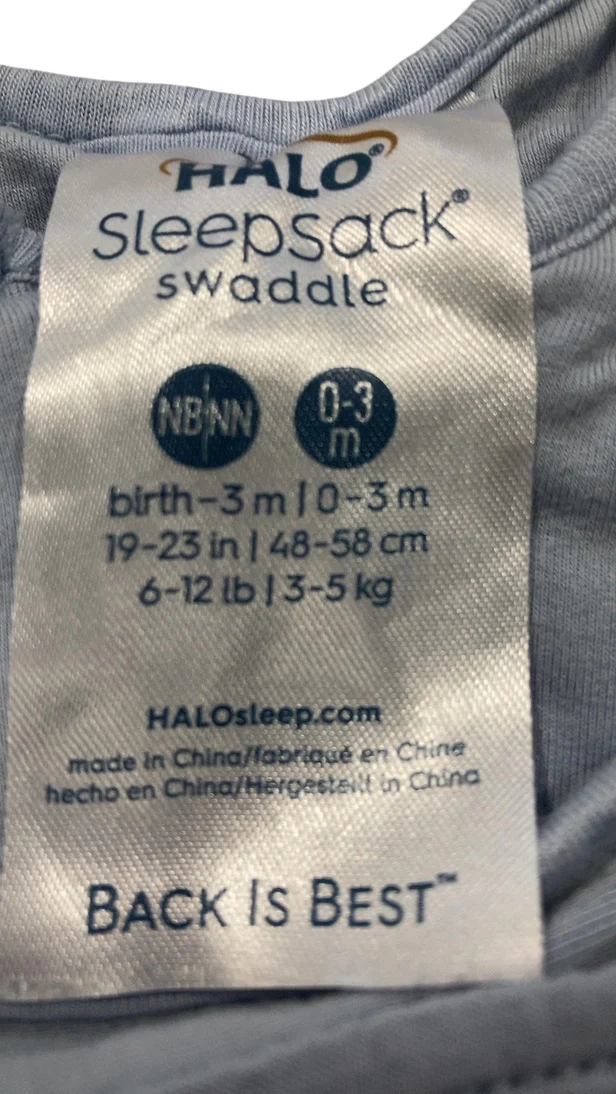 Halo SuperSoft SleepSack Swaddle, Blue Fog, Newborn - Image 3