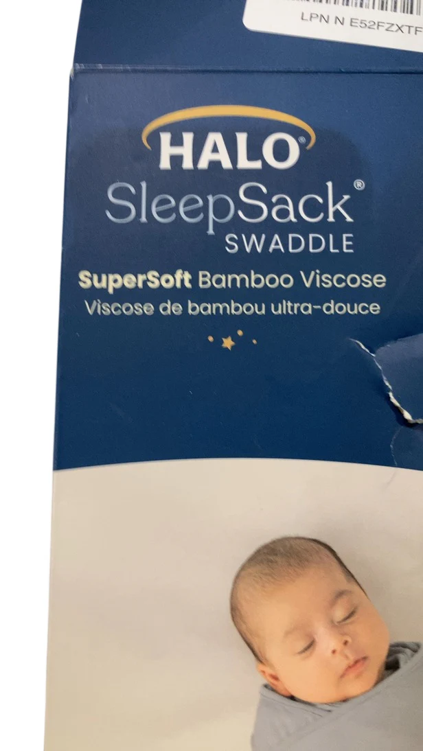 Halo SuperSoft SleepSack Swaddle, Blue Fog, Newborn - Image 4