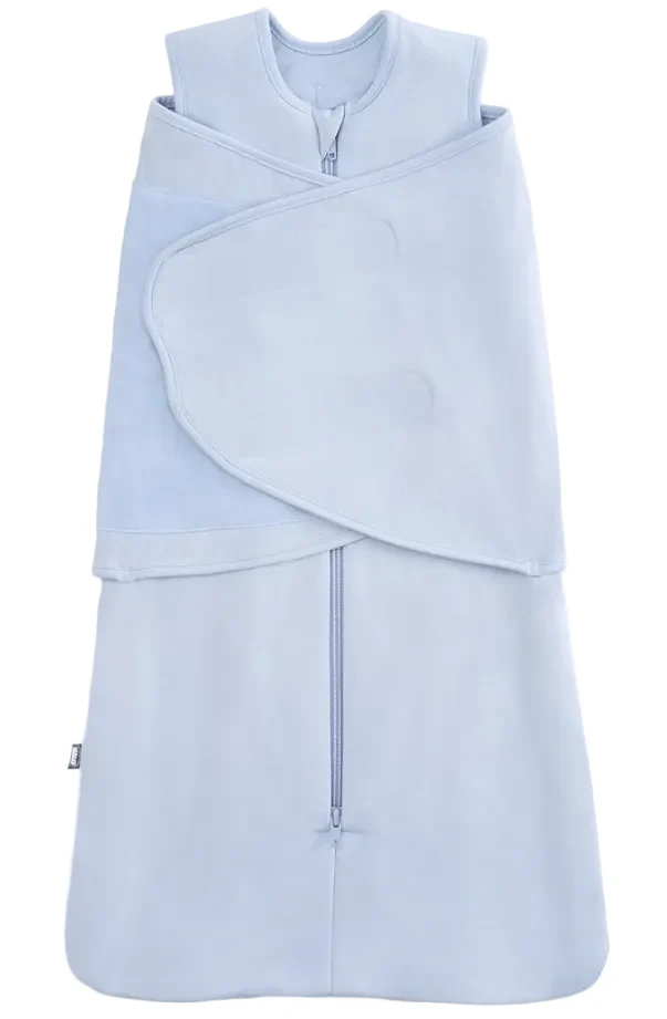 Halo SuperSoft SleepSack Swaddle, Blue Fog, Small