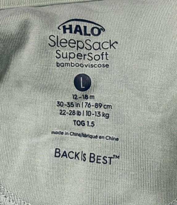 Halo SuperSoft SleepSack Swaddle, Large, Calm Sage - Image 4
