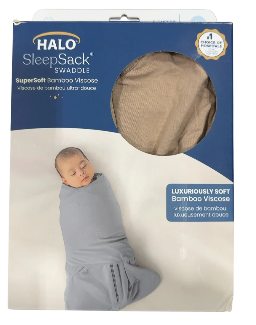 Halo SuperSoft SleepSack Swaddle, Newborn, Oat - Image 3