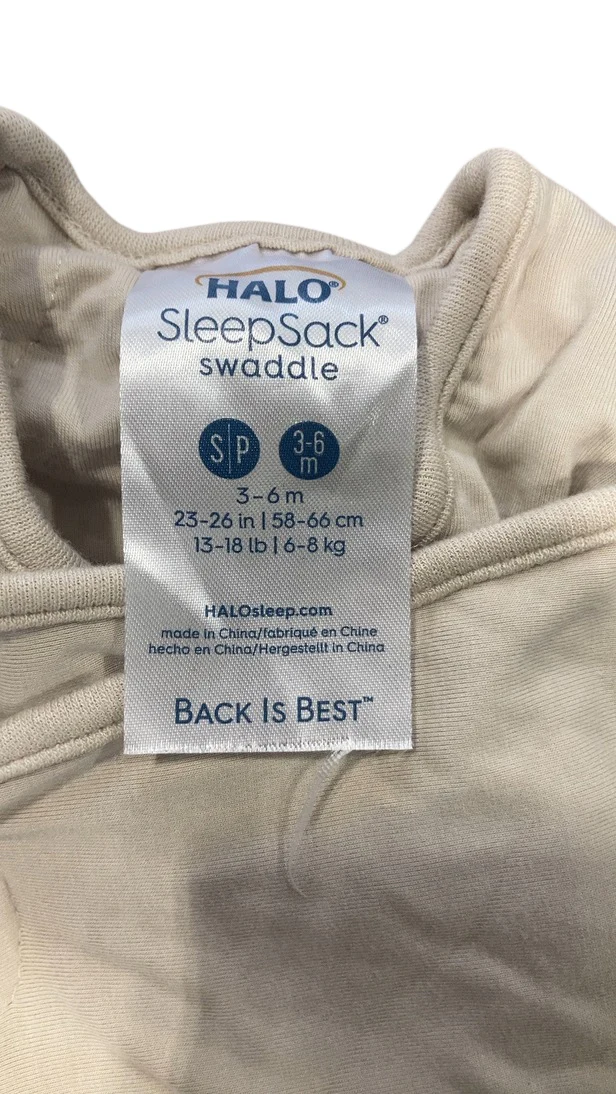Halo SuperSoft SleepSack Swaddle, Oat, Small - Image 2