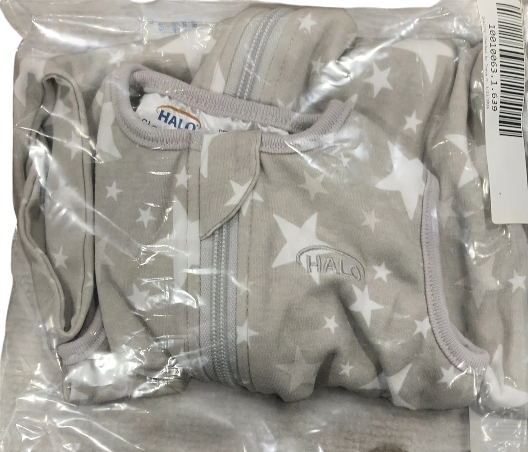 Halo Toddler SleepSack Wearable Blanket, 12-24 Months, Cotton, Grey In the Stars, TOG 1.0 - Image 5
