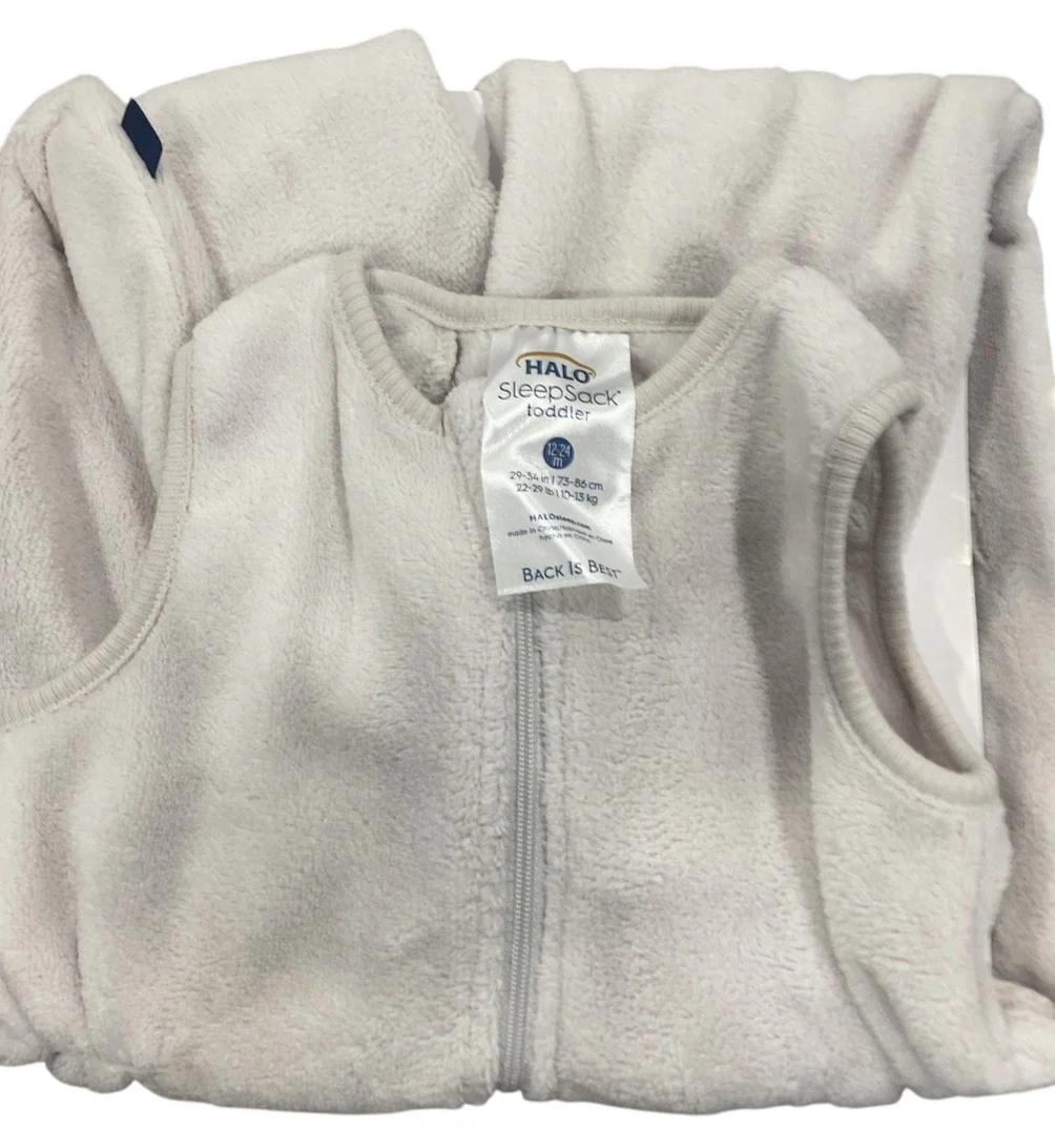 Halo Toddler SleepSack Wearable Blanket, 12-24 Months, Fleece, Grey Polar, TOG 2.0 - Image 4