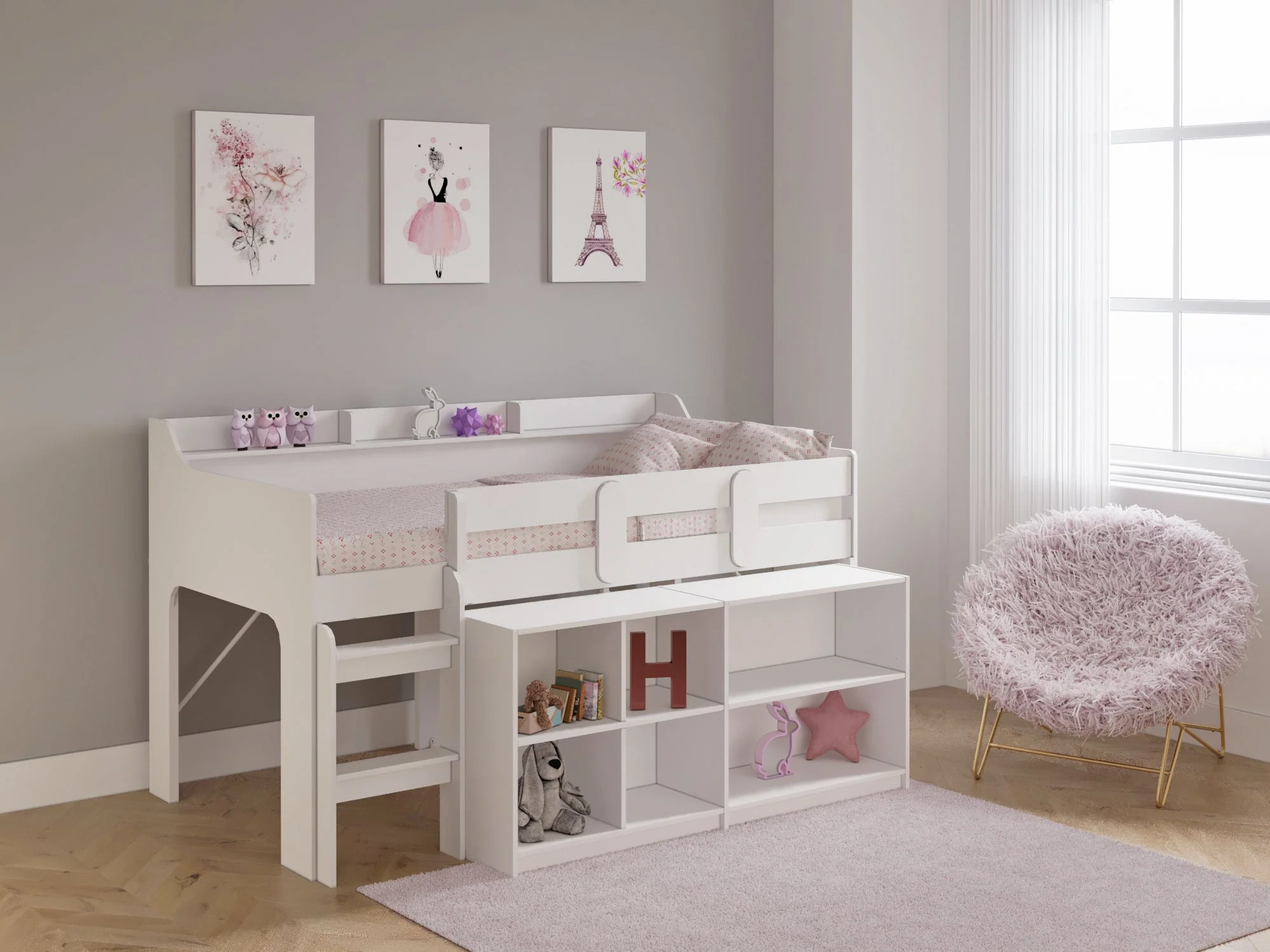 BK Furniture Hamilton Loft Bed with Storage - Image 13
