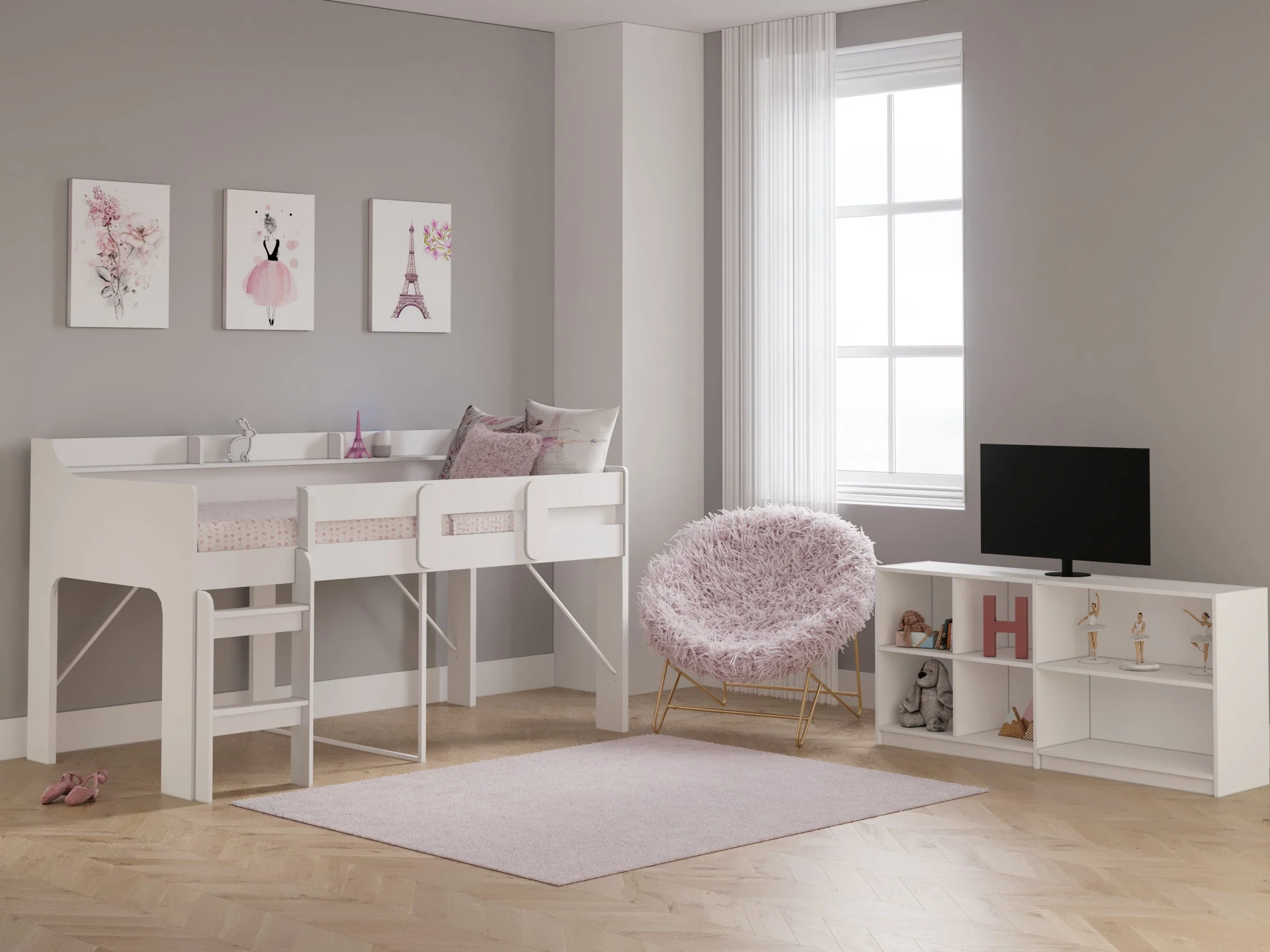 BK Furniture Hamilton Loft Bed with Storage - Image 14