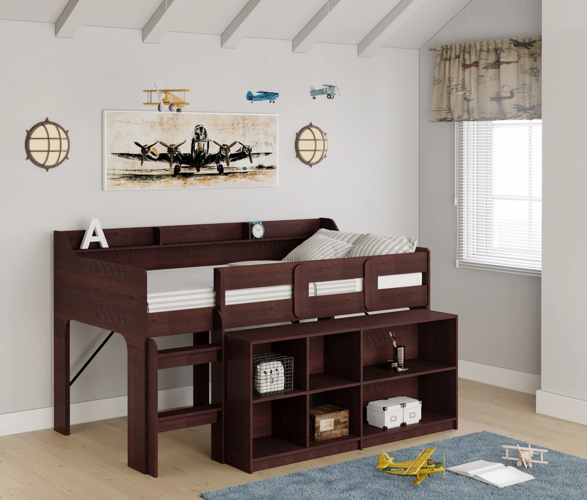 BK Furniture Hamilton Loft Bed with Storage - Image 3