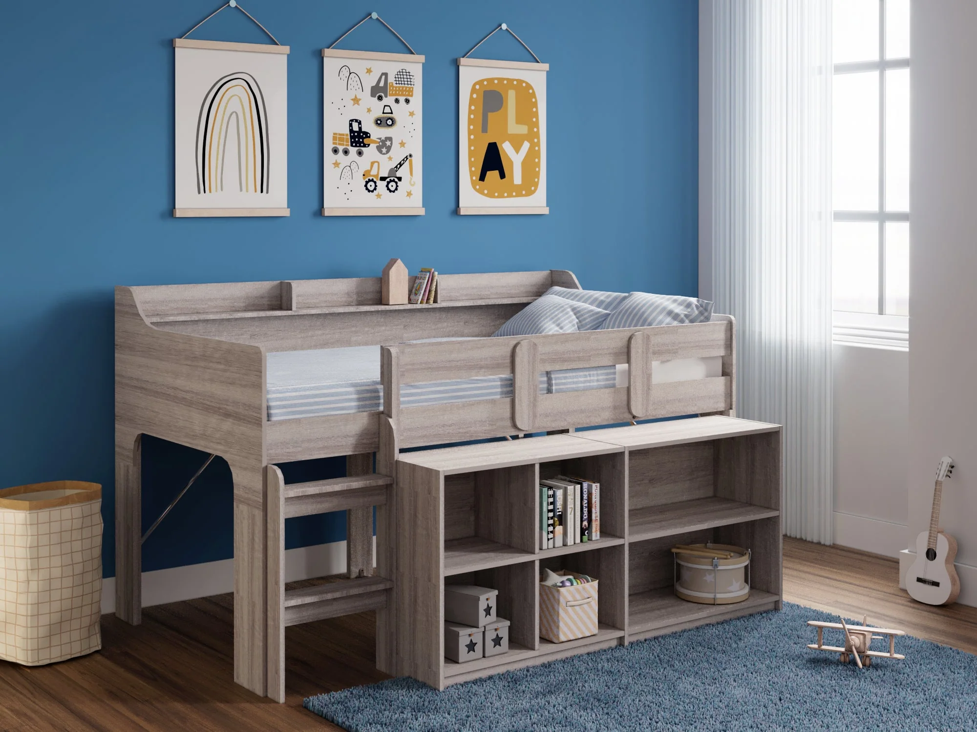 BK Furniture Hamilton Loft Bed with Storage - Image 9