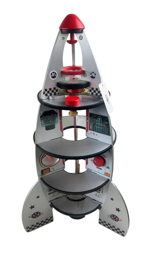 Hape Four-Stage Rocket Ship, Wooden - Image 2