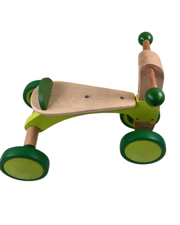 Hape Scoot Around Ride On Wood Bike, Bright Green - Image 3