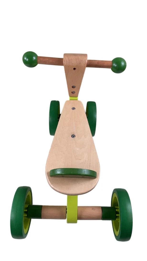 Hape Scoot Around Ride On Wood Bike, Bright Green - Image 4
