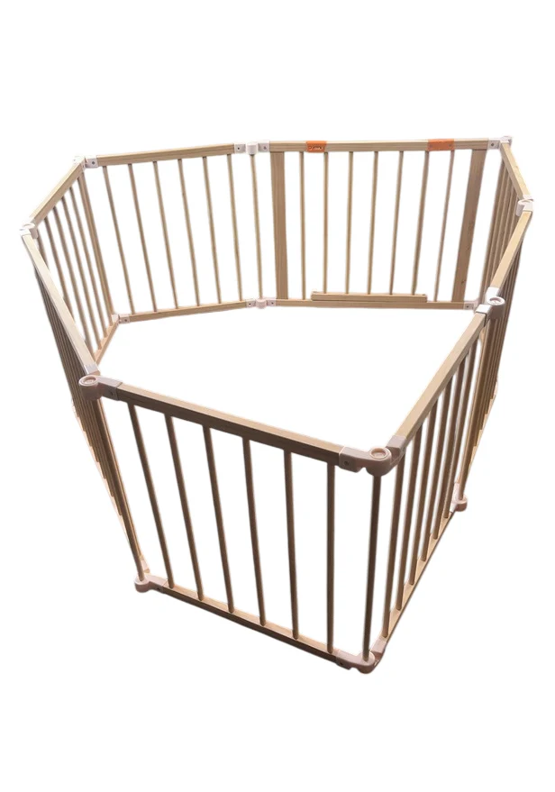 HappyGira Natural Timber Baby Playpen, 60x47