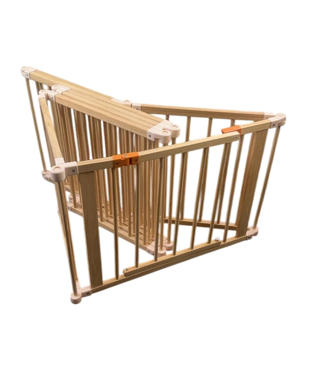 HappyGira Natural Timber Baby Playpen, 60x47 - Image 2