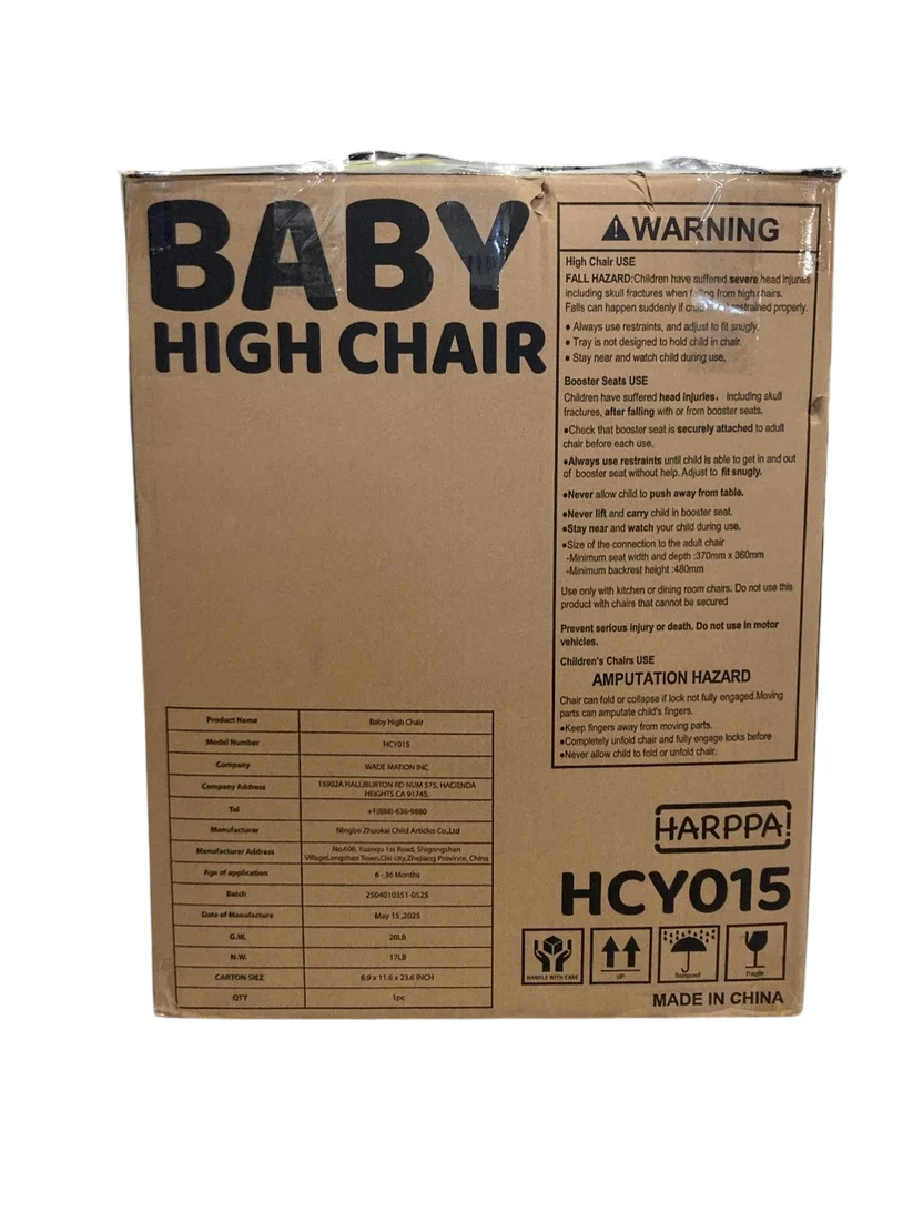 HARPPA 8 in 1 Convertible Baby High Chair, Grey - Image 3
