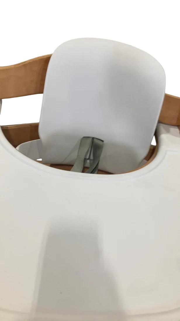 Hauck Alpha+ Adjustable Wooden High Chair Set, Natural, White Set, Without Cushion - Image 3