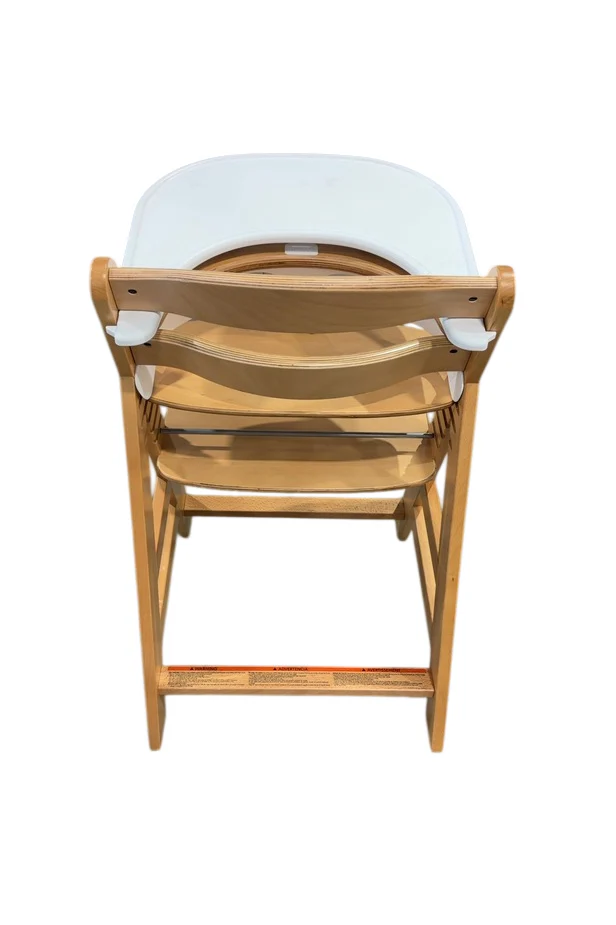 Hauck Alpha+ Grow Along Wooden High Chair Seat with White Removable Tray, Natural/White, Missing seat harness - Image 3