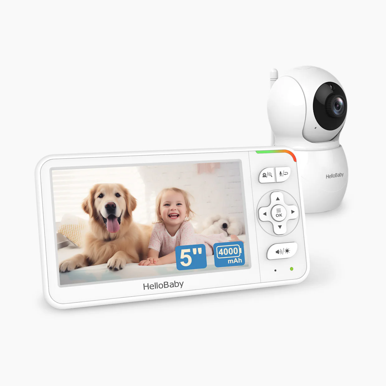 Hello Baby 5 Inch Video Baby Monitor HB6053, Black