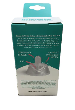 Herobility Wide-Neck Baby Bottle, 0+ month, Blue, 1 Count - Image 6