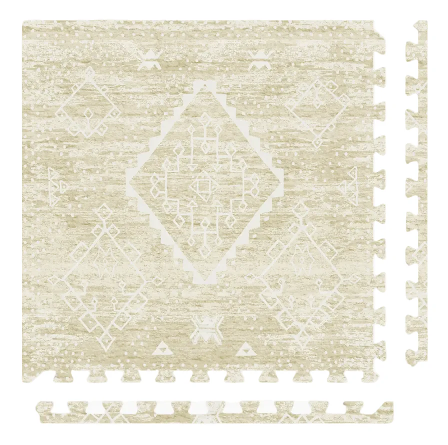 House of Noa Little Nomad Play Mat, 4x8, Straw, Ula