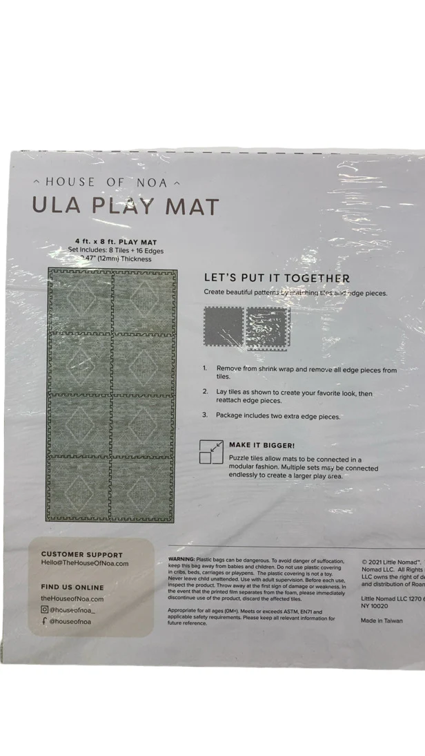 House Of Noa Little Nomad Play Mat, 4x8', Ula-Cactus - Image 2