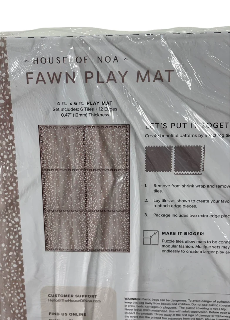 House Of Noa Little Nomad Play Mat, Fawn, Brown, 4x6' - Image 4