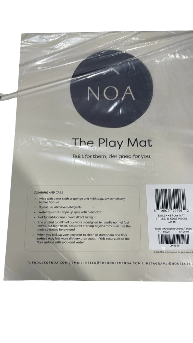 House of Noa Little Nomad Play Mat, Latte, Emile, 4x8 - Image 4