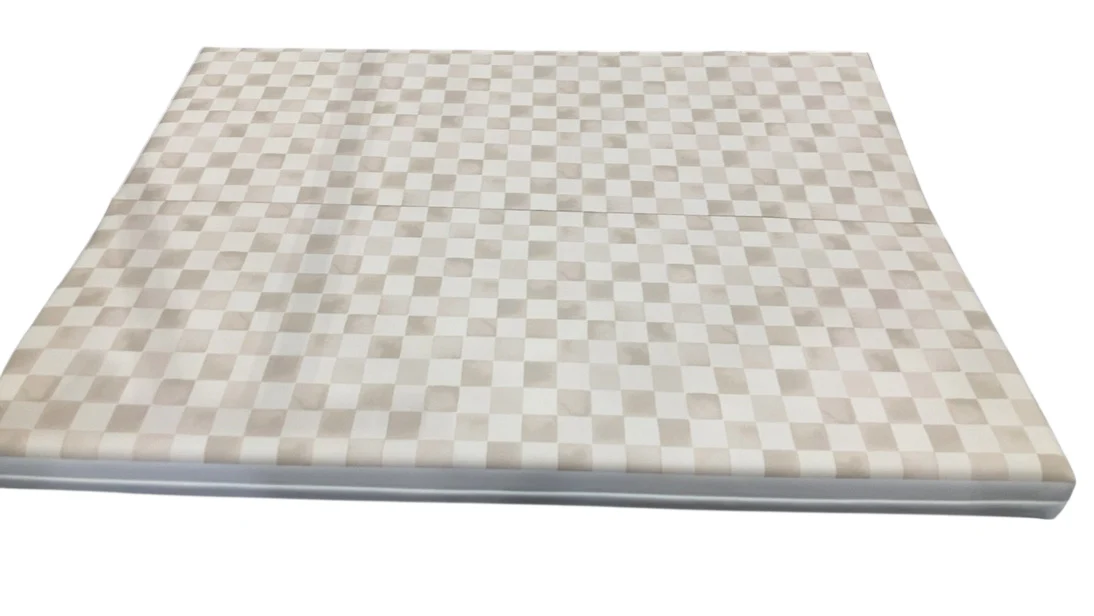 House of Noa Tumbling Mat, 4x6, Checker Almond