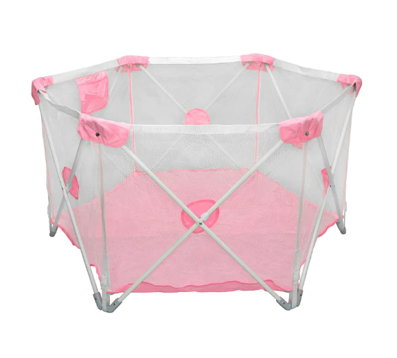 HTTMT Portable Hexagon Safety Playpen, Pink