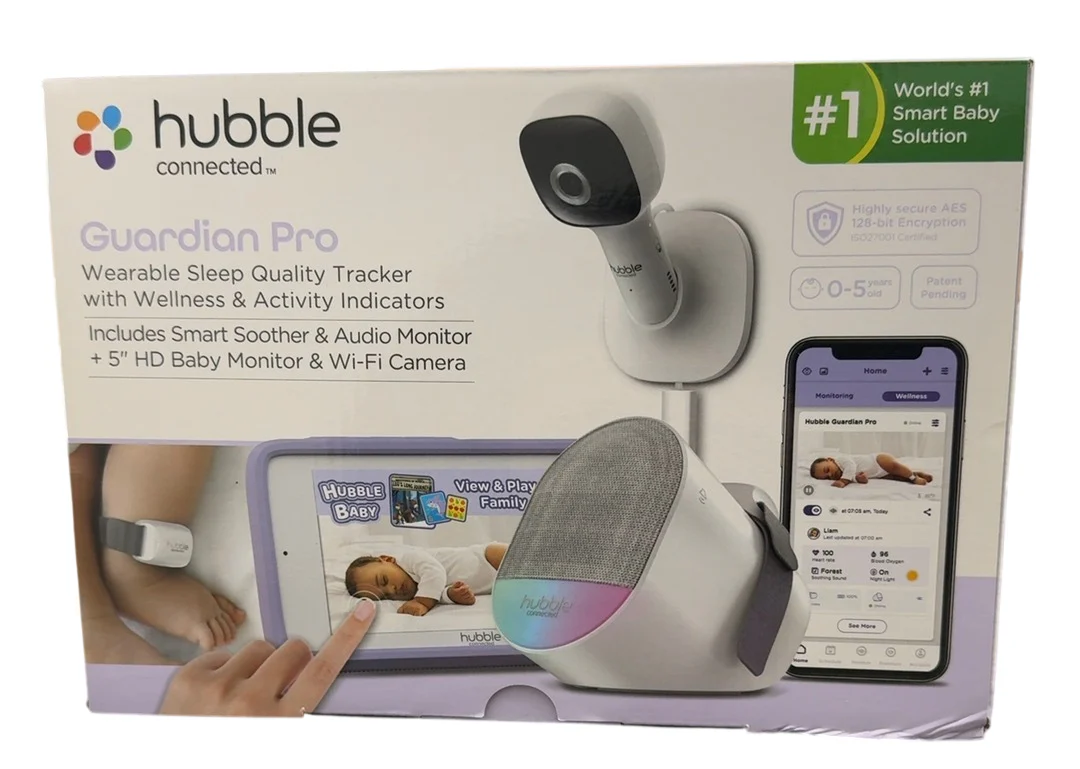 Hubble Connected Guardian Pro Baby Monitor, White