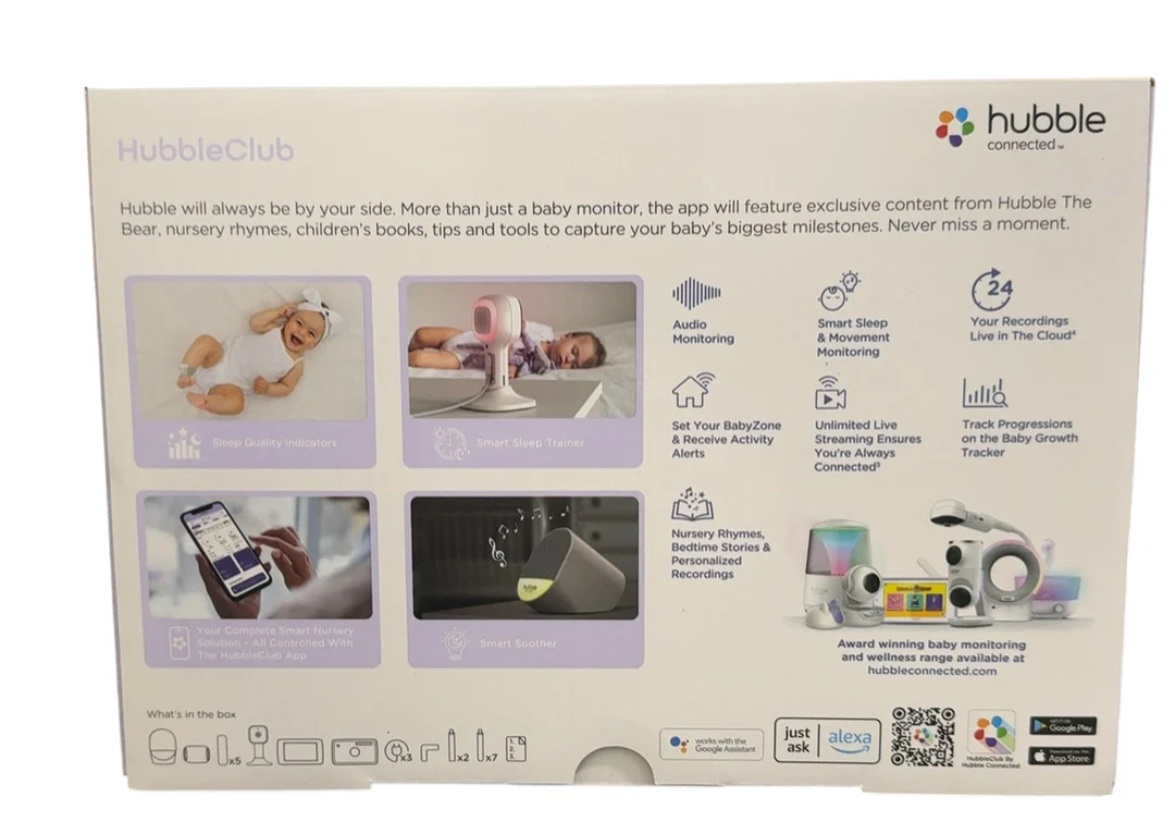 Hubble Connected Guardian Pro Baby Monitor, White - Image 3