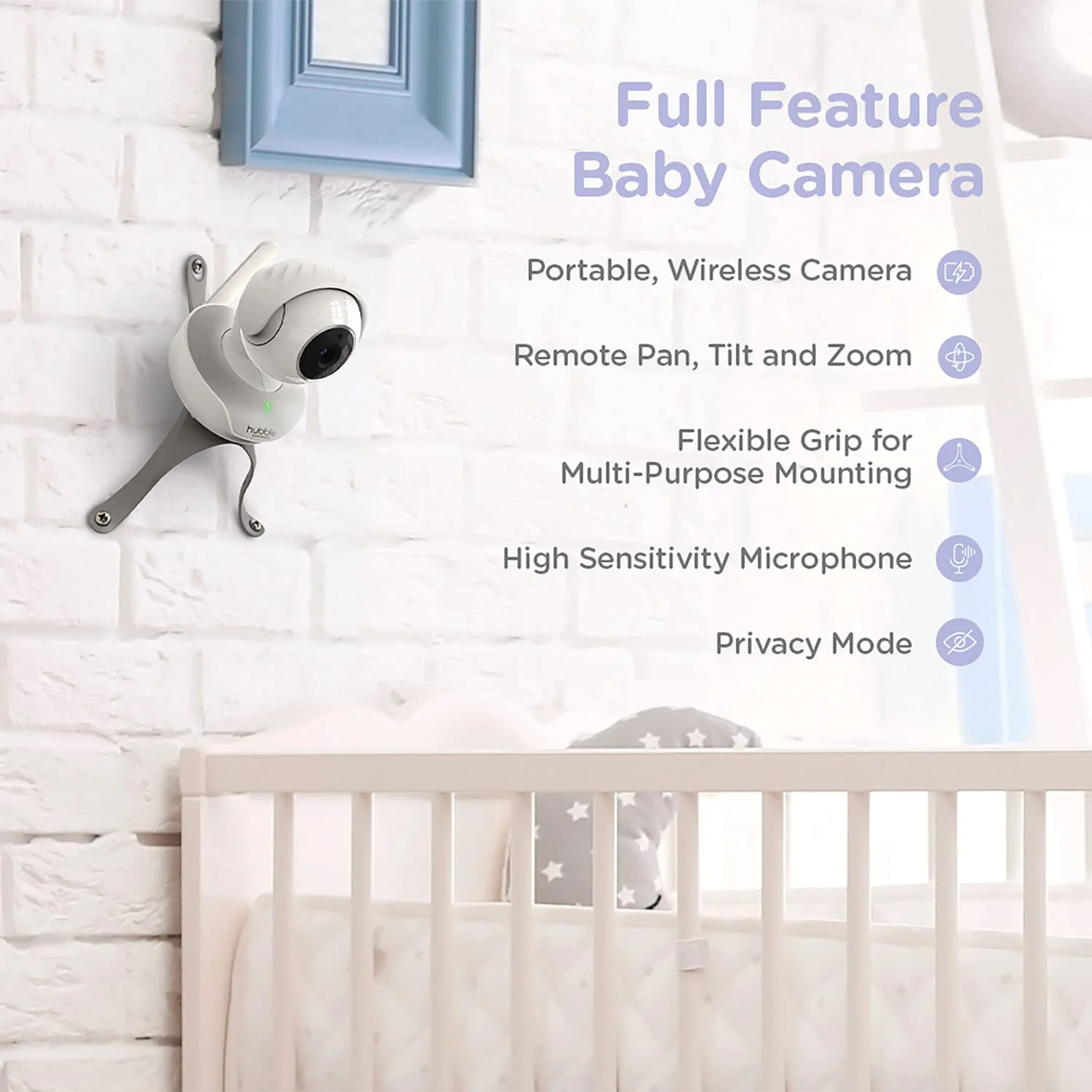 Hubble Connected Nursery Pal Deluxe Twin, Monitor - Image 4