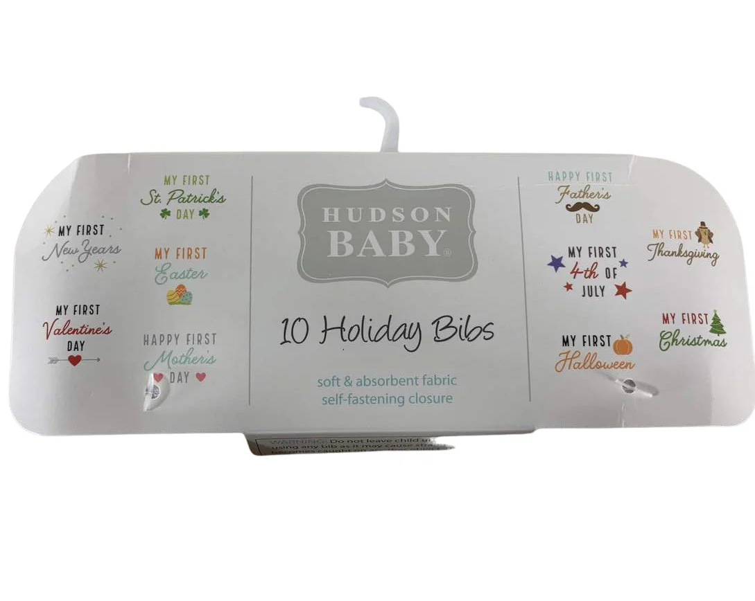 Hudson Baby 10 Holiday Bibs - Image 3