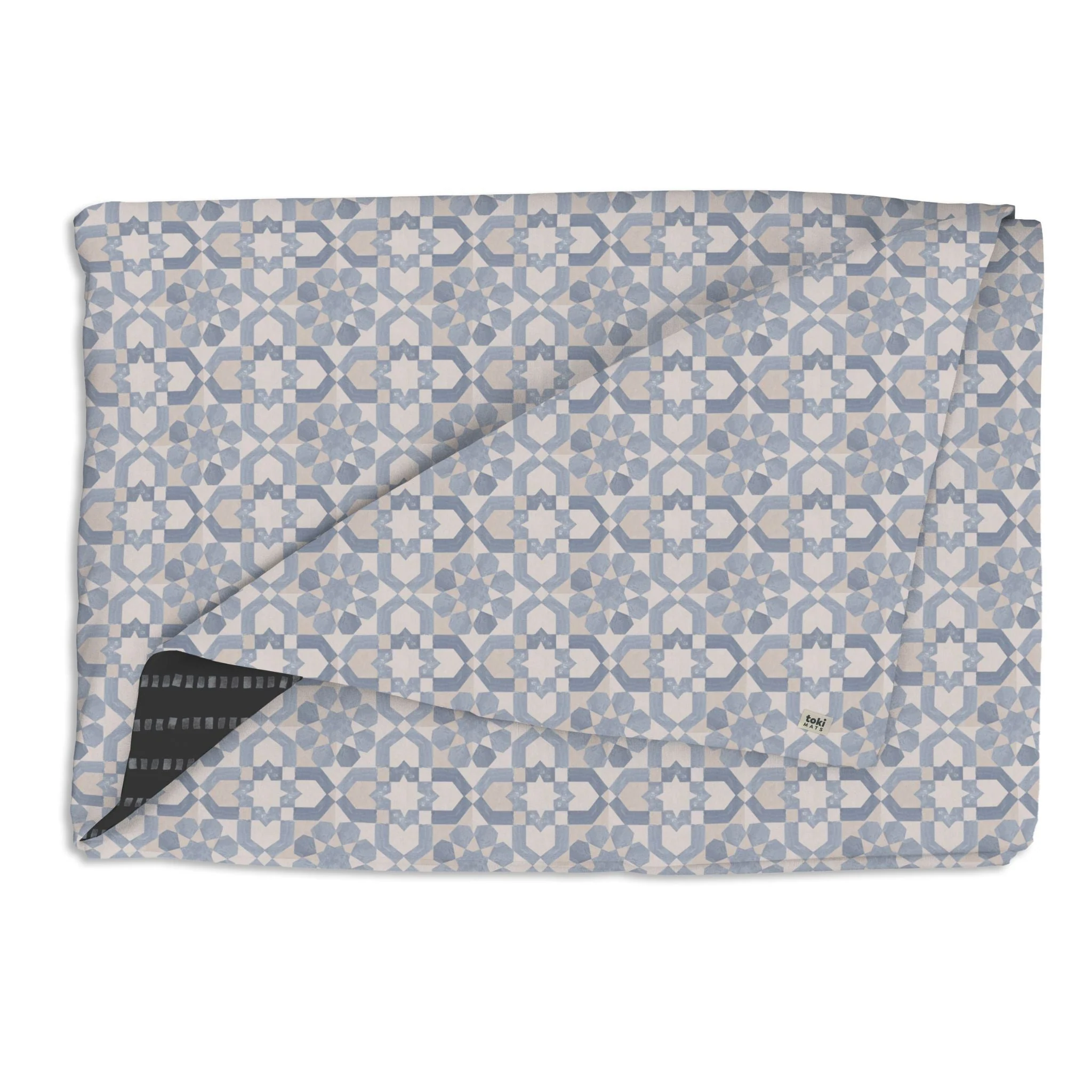 Toki Mats Padded Play Mat Cover, Blue Tile Cover - Image 2