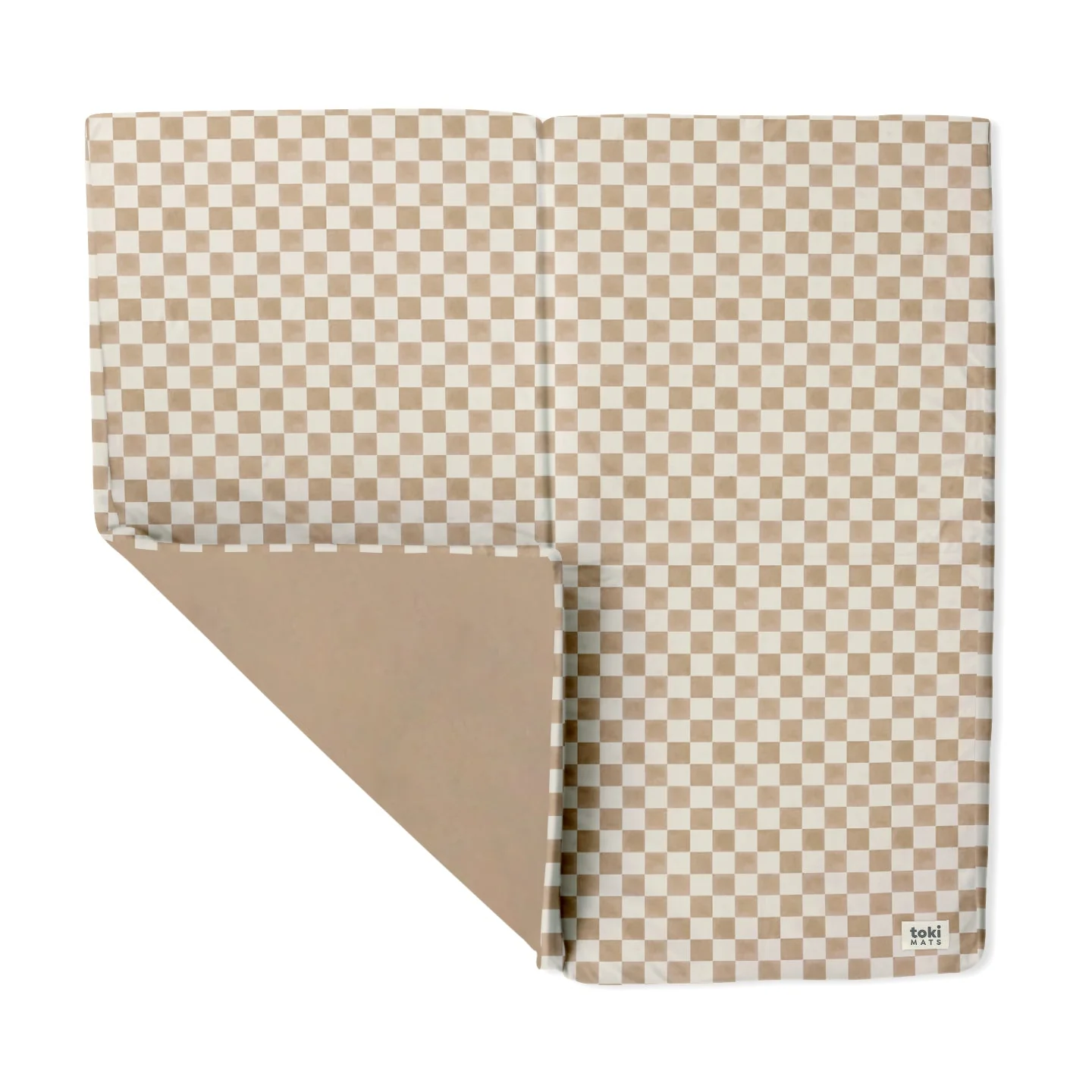 Toki Kids Checker Toffee Organic Cotton Mat - Image 2