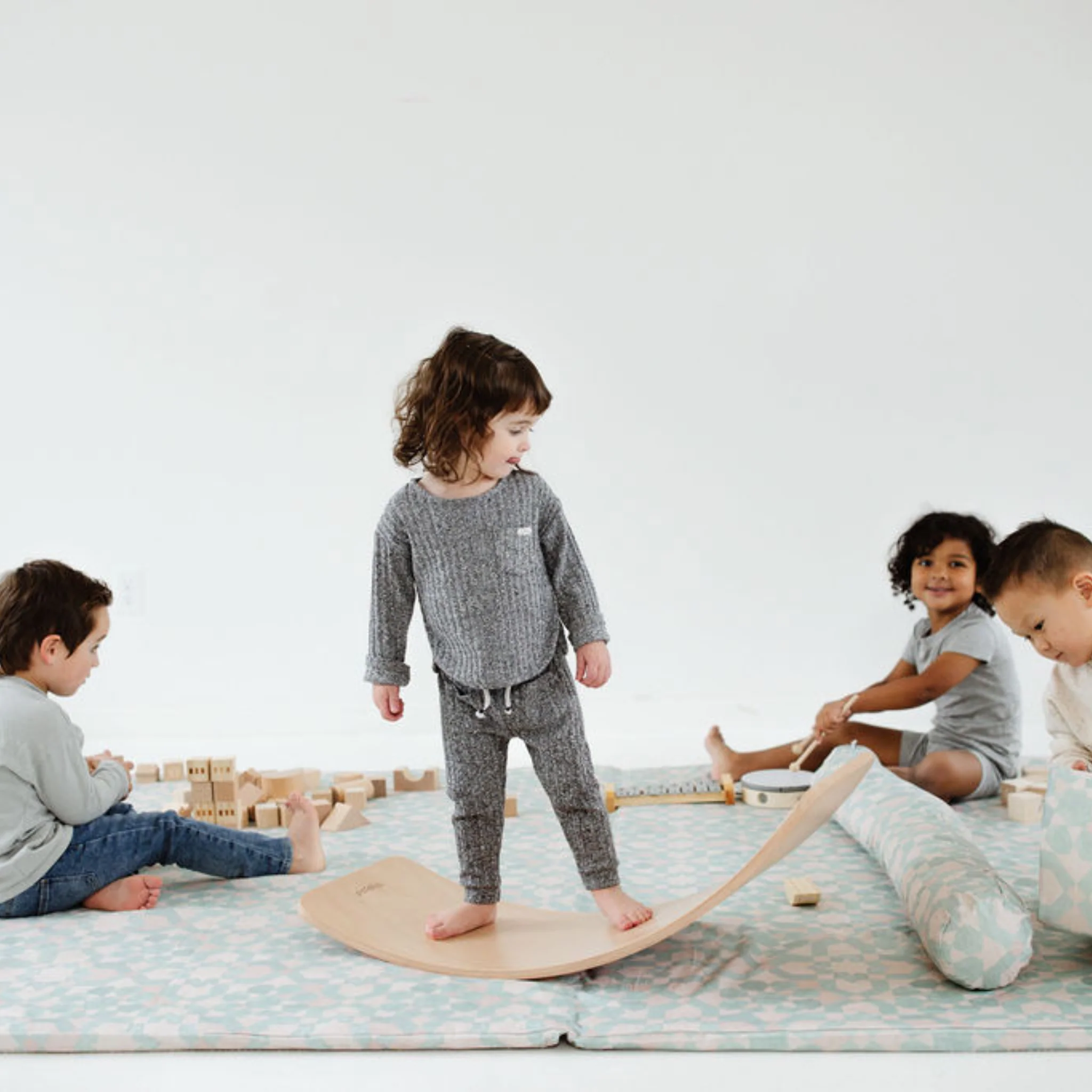 Toki Mats Padded Play Mat, Green Tile Mat - Image 13