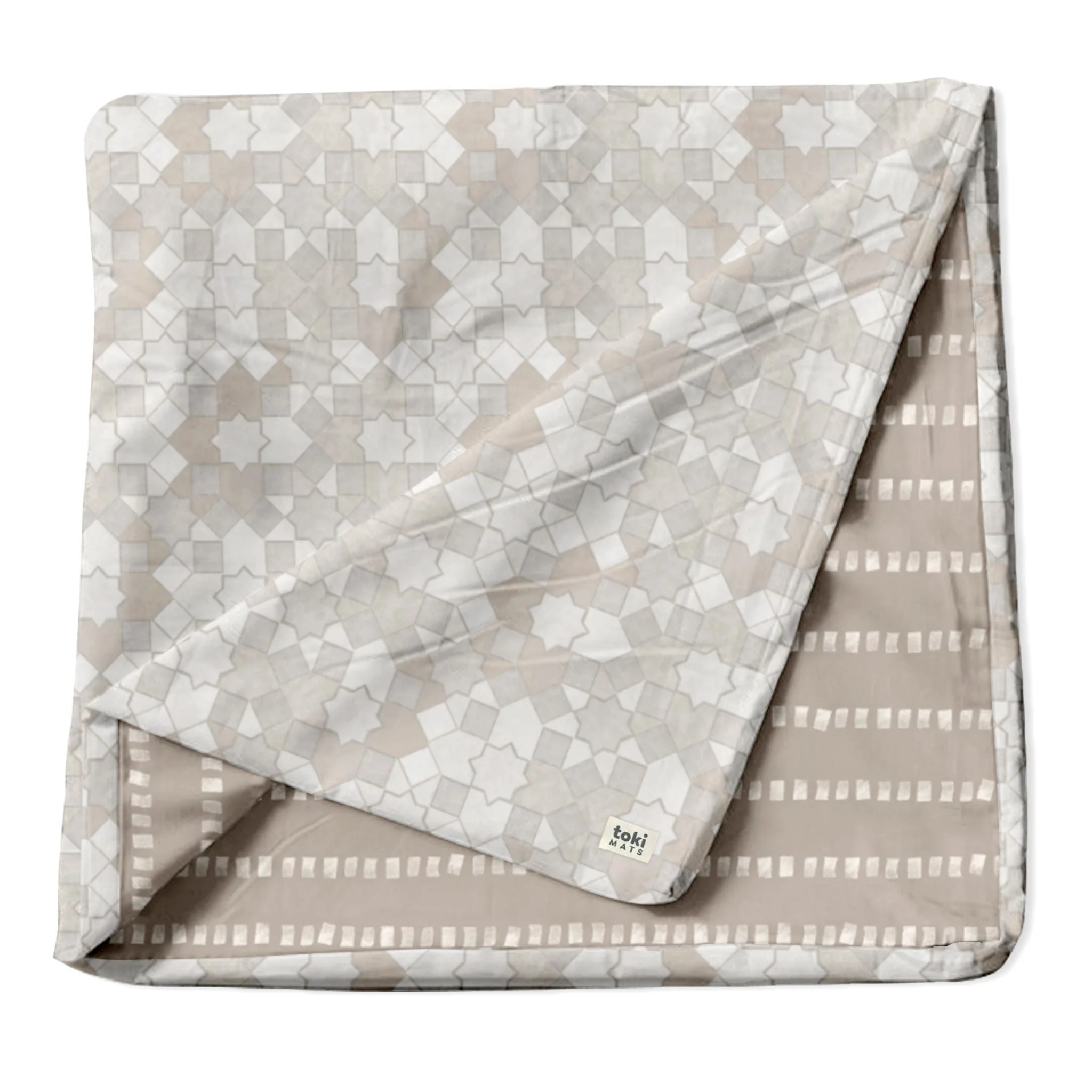 Toki Mats Padded Play Mat Cover, Grey Mosaic Cover - Image 2