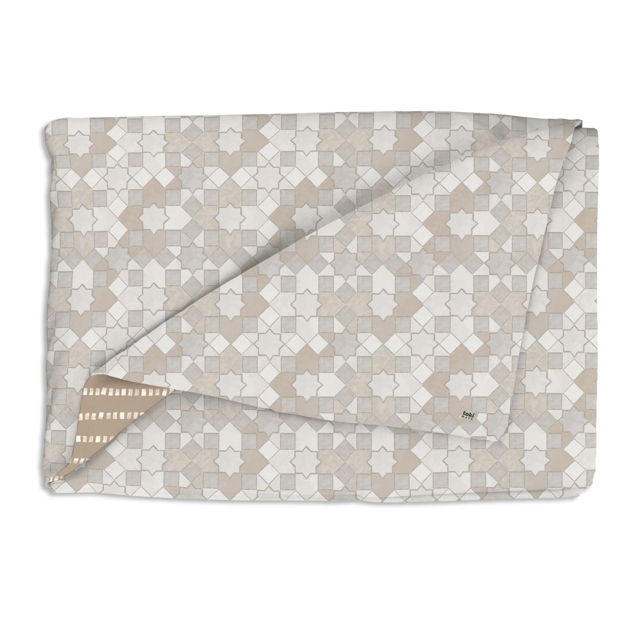 Toki Mats Padded Play Mat Cover, Grey Mosaic Cover - Image 3