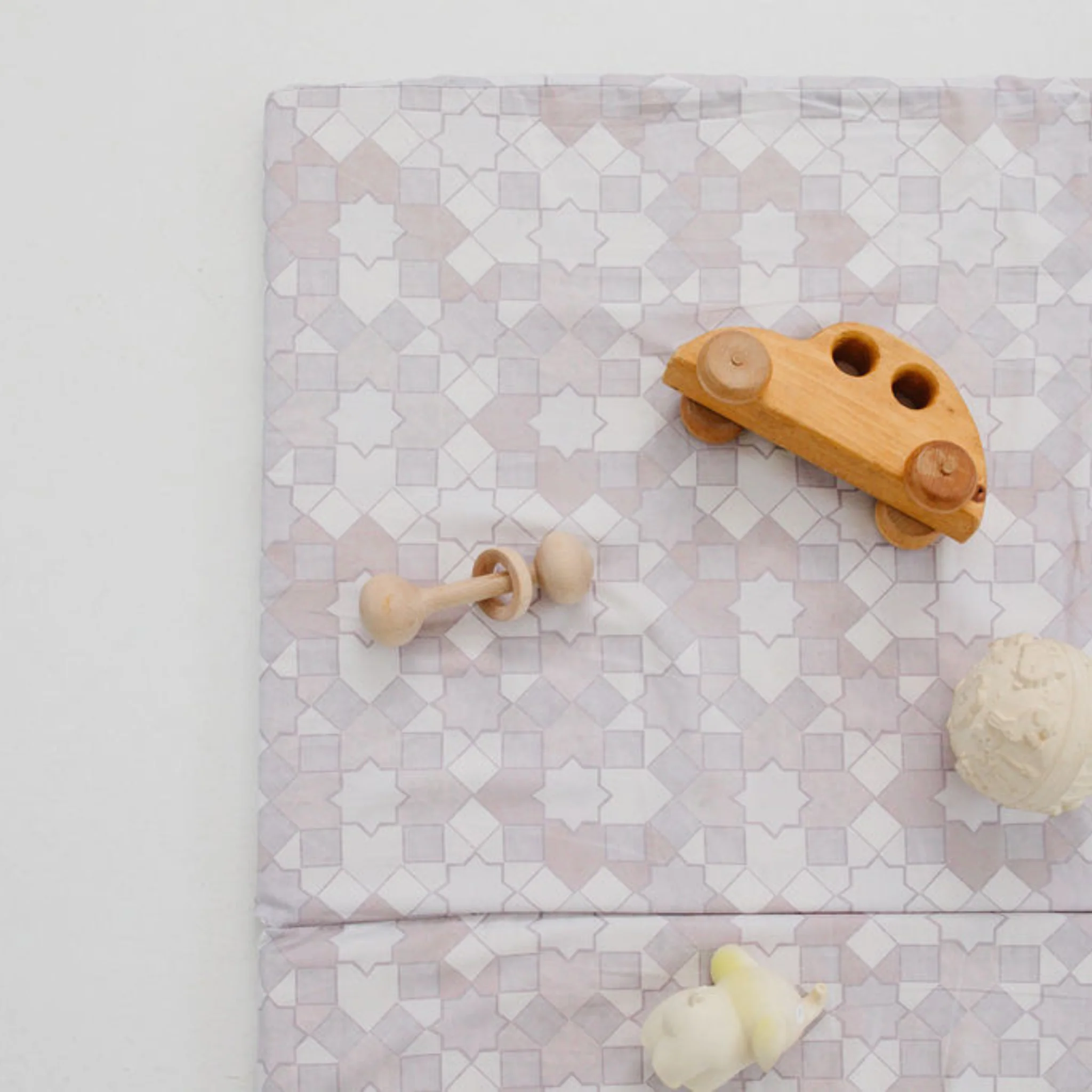 Toki Mats Padded Play Mat Cover, Grey Mosaic Cover - Image 7