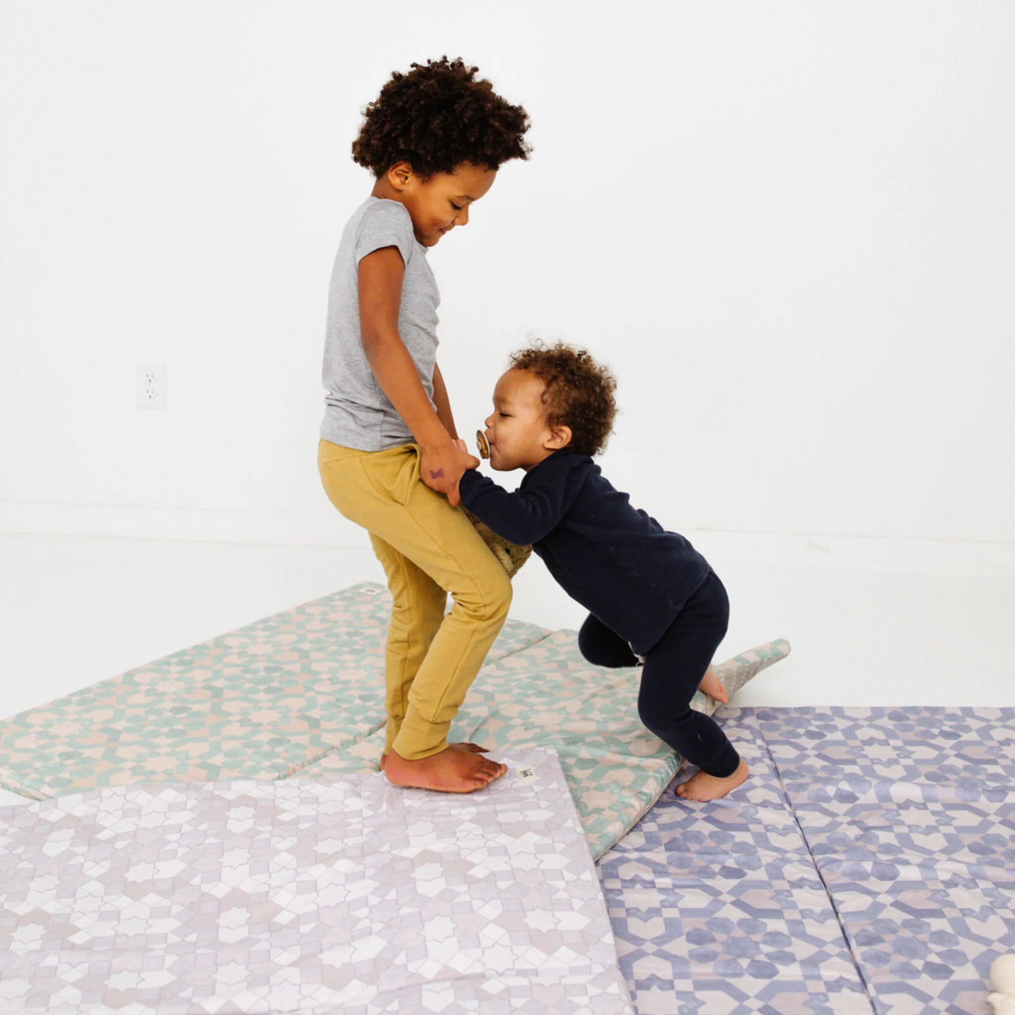 Toki Mats Padded Play Mat, Grey Mosaic Mat, Multiple Sizes - Image 8