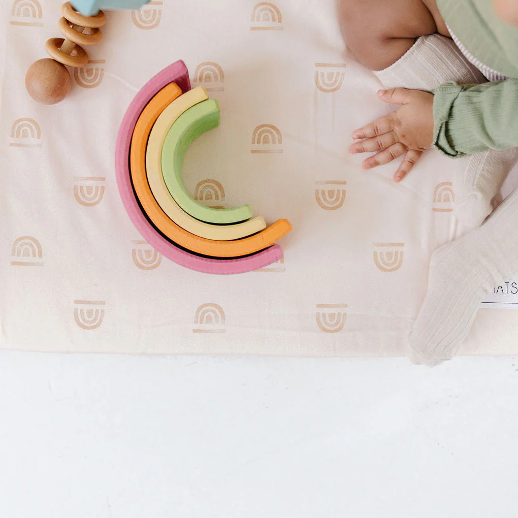 Toki Mats Padded Play Mat, Rainbow Stamp in Cream, Multiple Sizes - Image 28