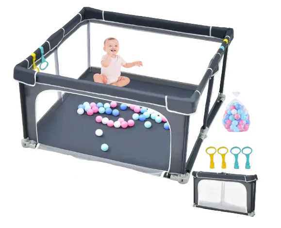 Infans Foldable Baby Playpen 50x50, Black